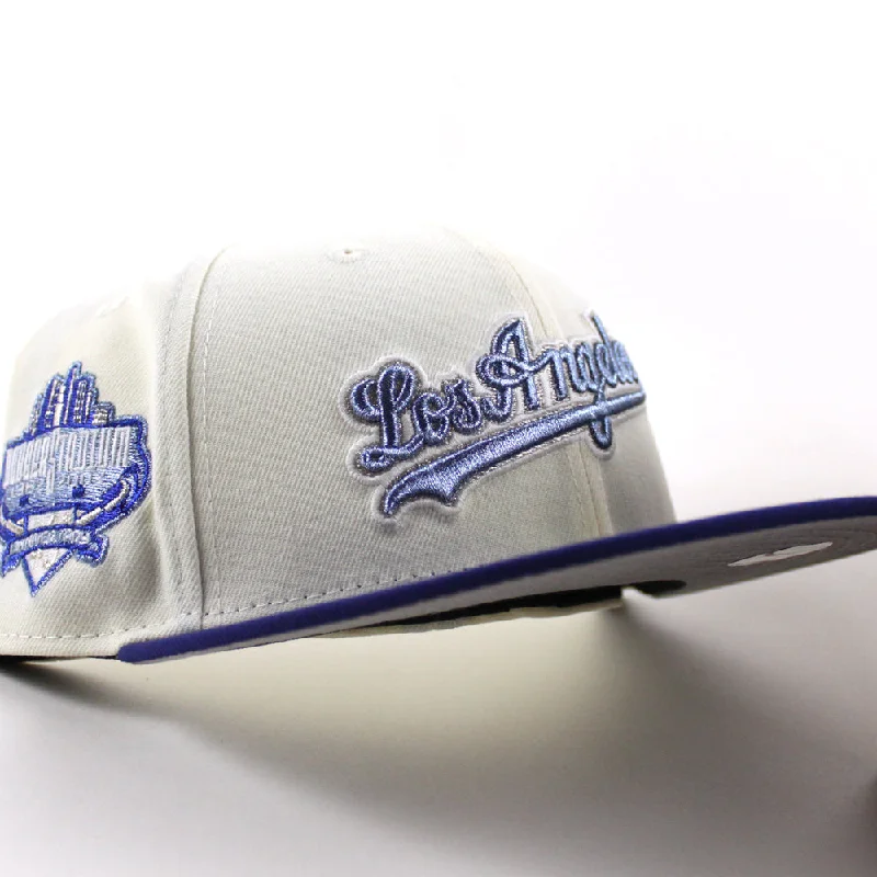 Los Angeles Dodgers 40th Anniversary Dodgers Stadium New Era 59Fifty Fitted Hat (Chrome White Dark Royal Blue Gray Under Brim)