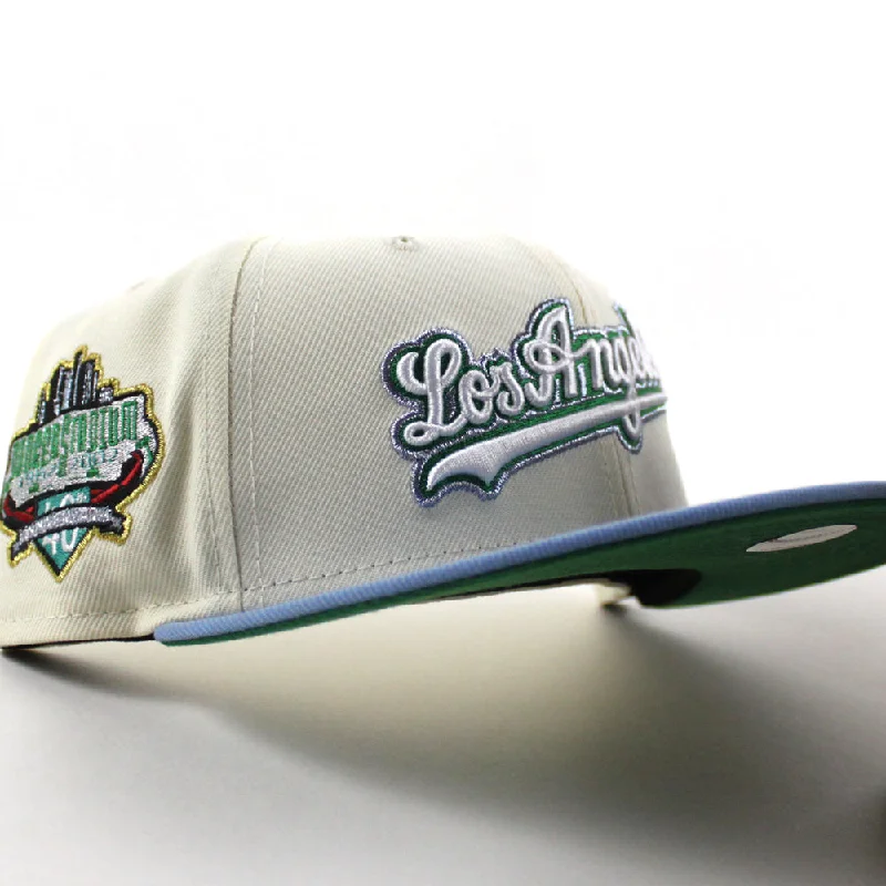 Los Angeles Dodgers 40th Anniversary New Era 59Fifty Fitted Hat (Chrome White Sky Blue Kelly Green Under Brim)