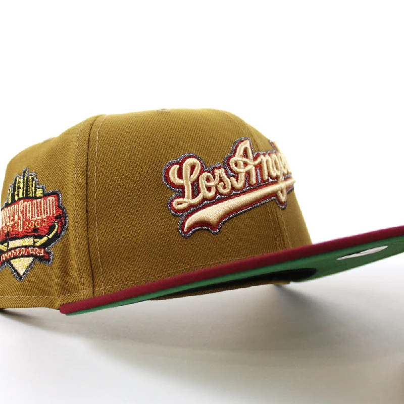 Los Angeles Dodgers Dodgers Stadium 40th Anniversary New Era 59Fifty Fitted Hat (Gold Cardinal Red Green Under Brim)