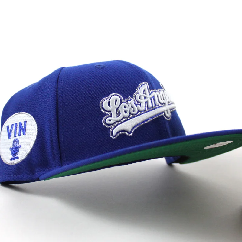 Los Angeles Dodgers VIN Microphone Patch New Era 59Fifty Fitted Hat (Royal Blue Green Under Brim)