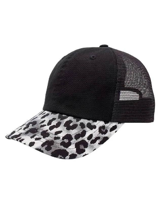 Black/Silver Leopard