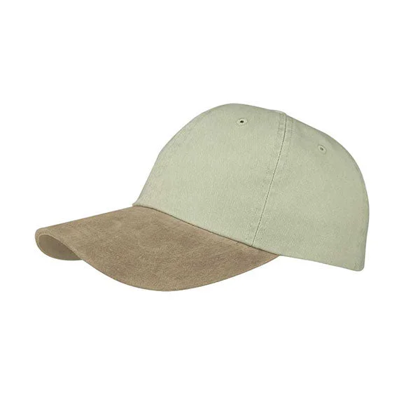 Mega Cap 7611B Washed Pigment Dyed Twill Cap W/Suede Bill