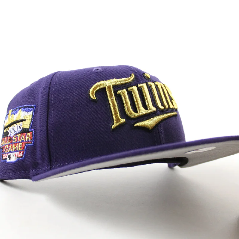 Minnesota Twins 2014 All Star game New Era 59Fifty Fitted Hat (Purple and Gray Under Brim)