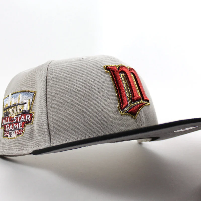 Minnesota Twins 2014 All Star game New Era 59Fifty Fitted Hat (Stone Black and Gray Under Brim)