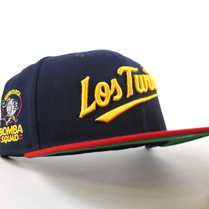 Los Twins Minnesota Twins Bomba Squad New Era 59Fifty Fitted Hat (Oceanside Scarlet Green Under Brim)