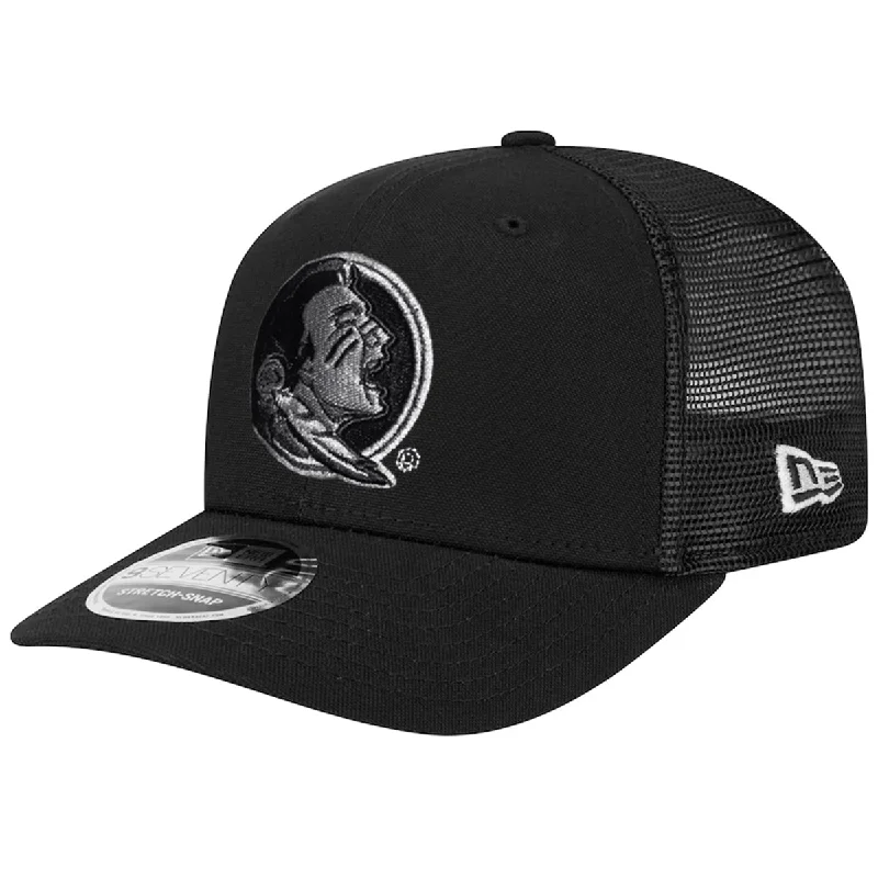 New Era Men's Seminole Logo 970SS Adjustable Trucker Cap - Black