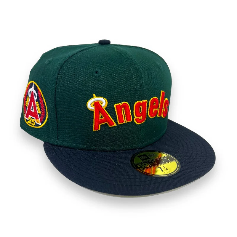 CALIFORNIA ANGELS (DK GREEN) (25TH ANN "1961-1985") NEW ERA 59FIFTY FITTED (OFF-WHITE UNDER VISOR)