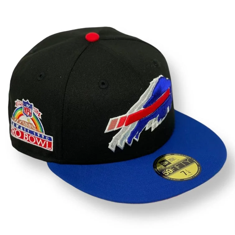 BUFFALO BILLS (BLACK/ROYAL) "1990 PRO BOWL" NEW ERA 59FIFTY FITTED (RED UNDER VIDSOR)