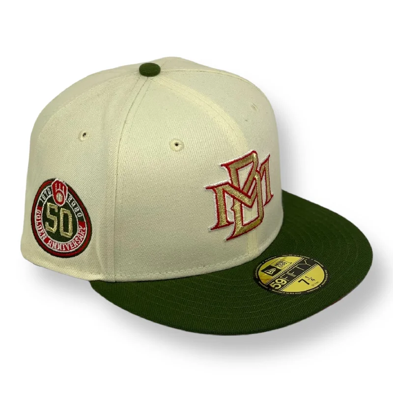 MILWAUKEE BREWERS (OFF-WHITE)(50 GOLDEN YEARS ANN) NEW ERA 59FIFTY FITTED (RED UNDER VISOR)