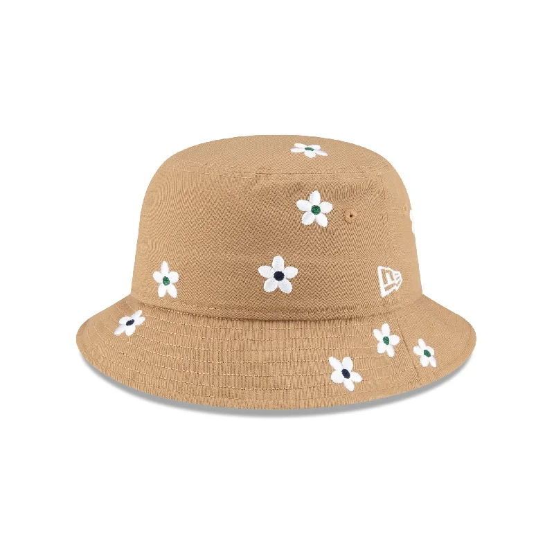 New Era Cap Floral Khaki Bucket Hat