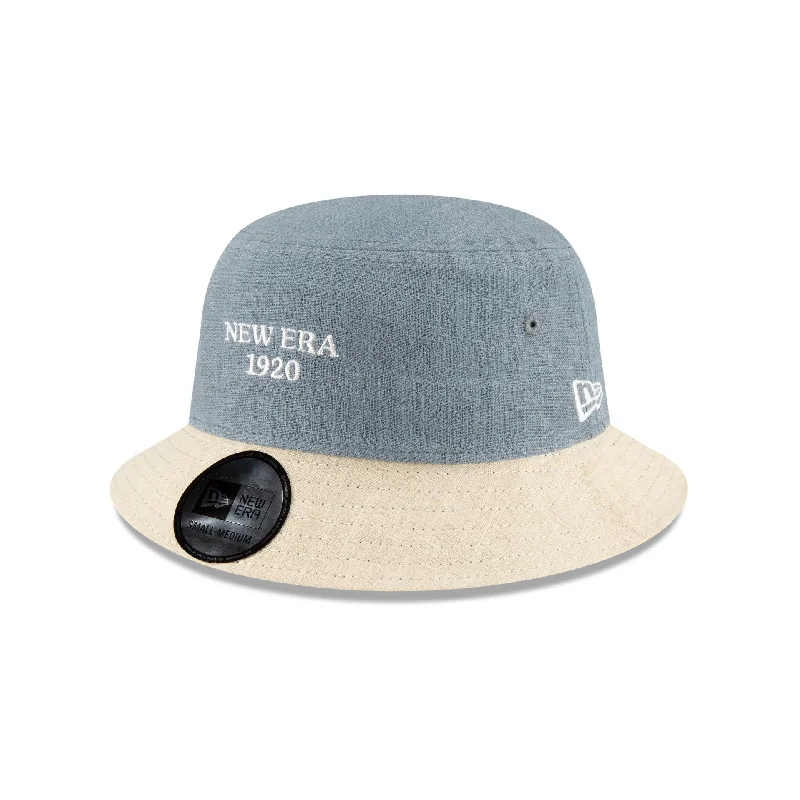 New Era Cap Soft Linen Slate Bucket Hat