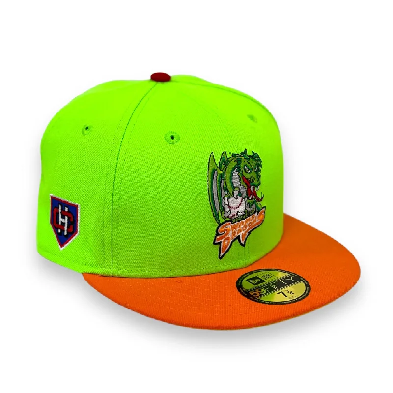 SHREVEPORT SWAMP DRAGONS NEW ERA 59FIFTY FITTED (YELLOW UNDER VISOR)