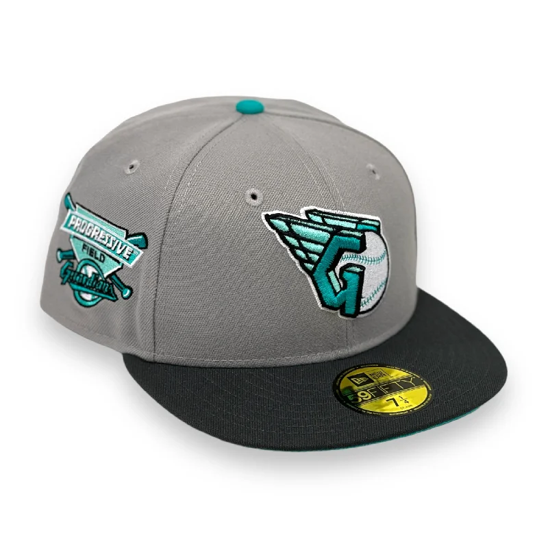 CLEVELAND GUARDIANS (GREY) (PROGRESSIVE FIELD) NEW ERA 59FIFTY FITTED (MINT UNDER VISOR)