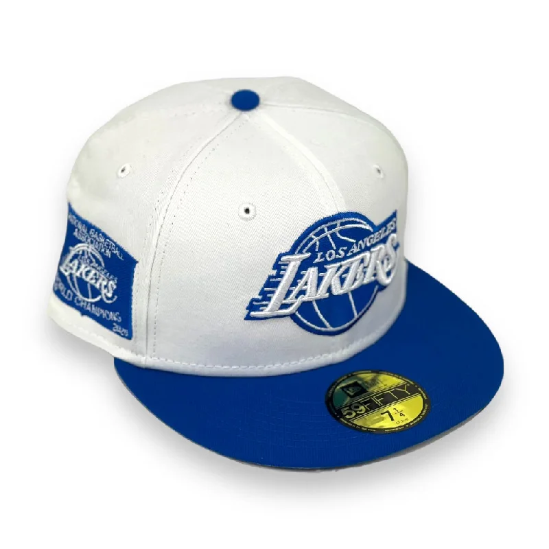 LOS ANGELES LAKERS (2020 CHAMPS) NEW ERA 59FIFTY FITTED (GREY UNDER VISOR)