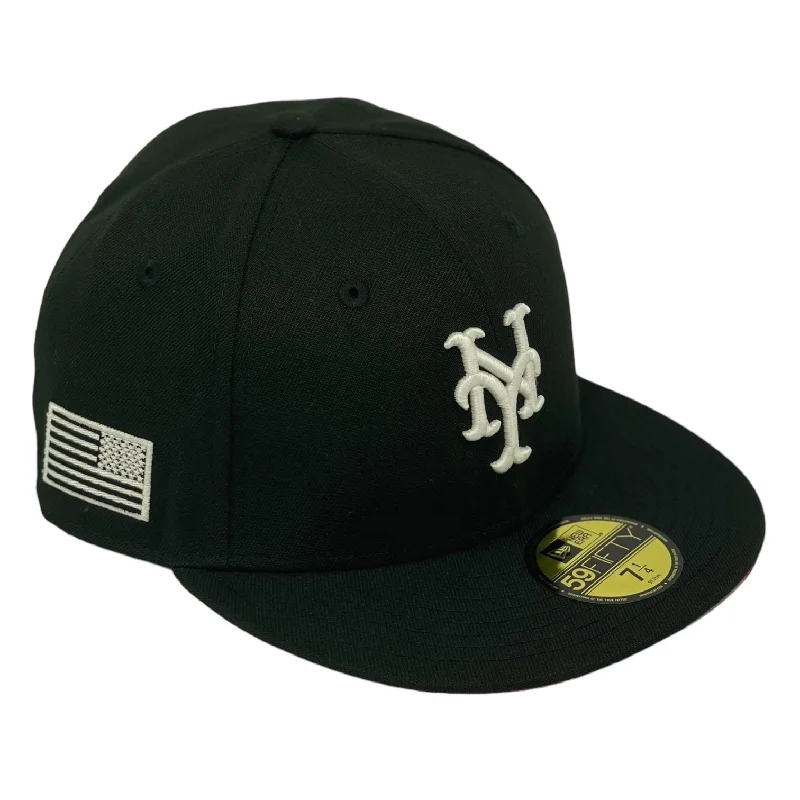 NEW YORK METS (2001 911 FLAG) NEW ERA 59FIFTY FITTED (GLOW IN THE DARK) (RED UNDER VISOR)