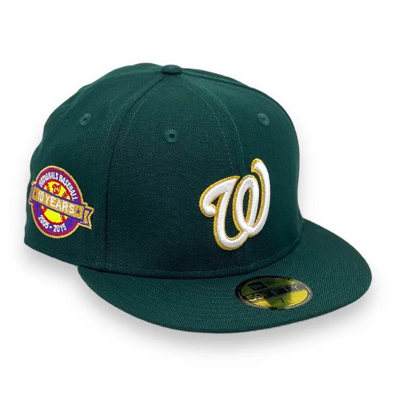 WASHINGTON NATIONALS (DK-GREEN) (10TH ANN 2005-2015) NEW ERA 59FIFTY FITTED