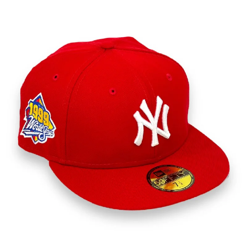 NEW YORK YANKEES (RED) (1999 WORLDSERIES) NEW ERA 59FIFTY (SKY BLUE UNDER VISOR) (S)