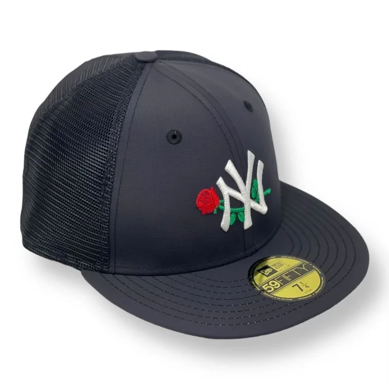 NEW YORK YANKEES (NAVY) (TRUCKER) (ROSE LOGO) NEW ERA 59FIFTY FITTED