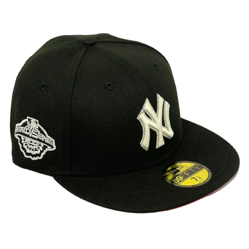 NEW YORK YANKEES (BLACK) (2001 WORLD SERIES) NEW ERA 59FIFTY FITTED (RED UNDER VISOR)