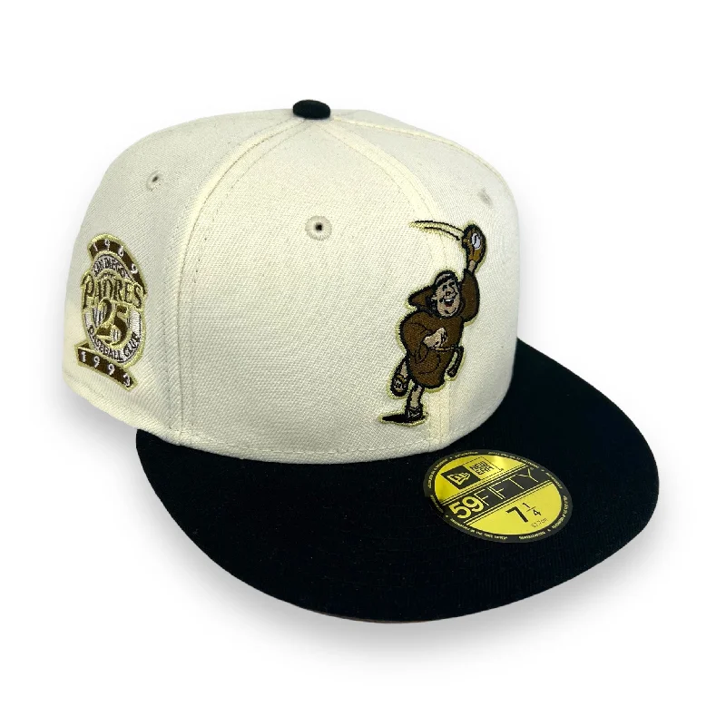 SAN DIEGO PADRES (OFF-WHITE) (25TH ANN 1969-1993) NEW ERA 59FIFTY FITTED (T-PEANUT UNDER VISOR)