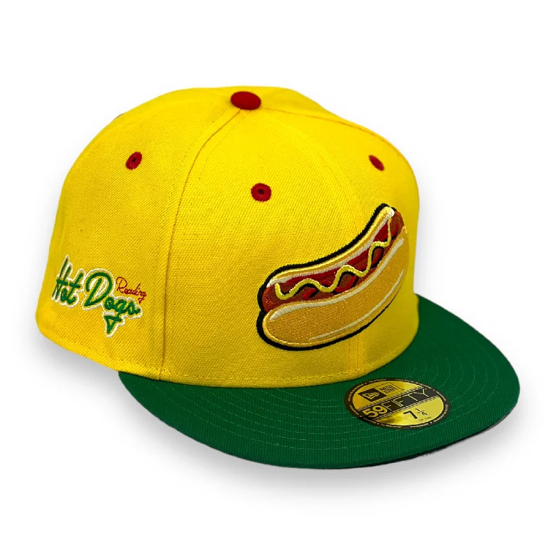 READING FIGHTIN PHILS (YELLOW) NEW ERA 59FIFTY FITTED (DARK GREEN UNDER VISOR)