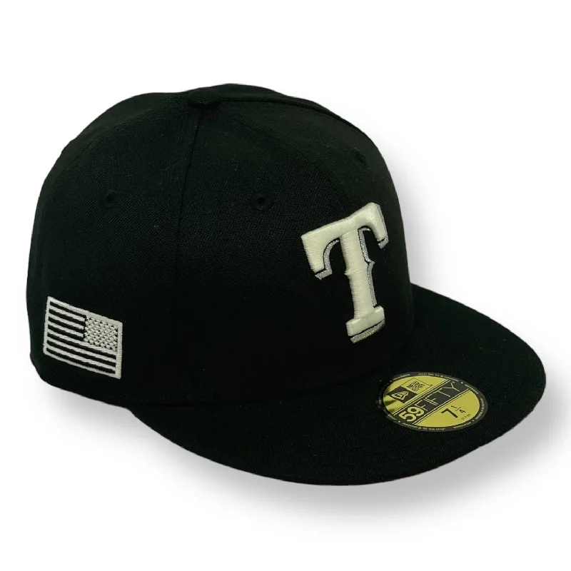 TEXAS RANGERS (911 FLAG) NEW ERA 59FIFTY FITTED (GLOW IN THE DARK) (RED UNDER VISOR)