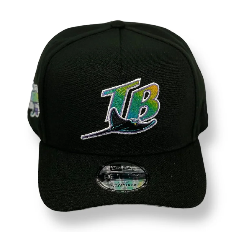 TAMPA BAY DEVIL RAYS (BLACK) (1998 INAUGURAL) "9FIFTY AFRAME" NEW ERA SNAPBACK