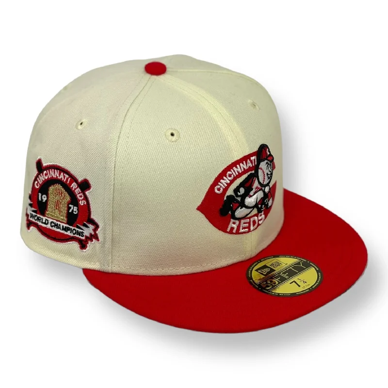 CINCINATTI REDS (OFF-WHITE) (1975 WORLDSERIES CHAMPIONS) NEW ERA 59FIFTY FITTED (GREEN UNDER VISOR)