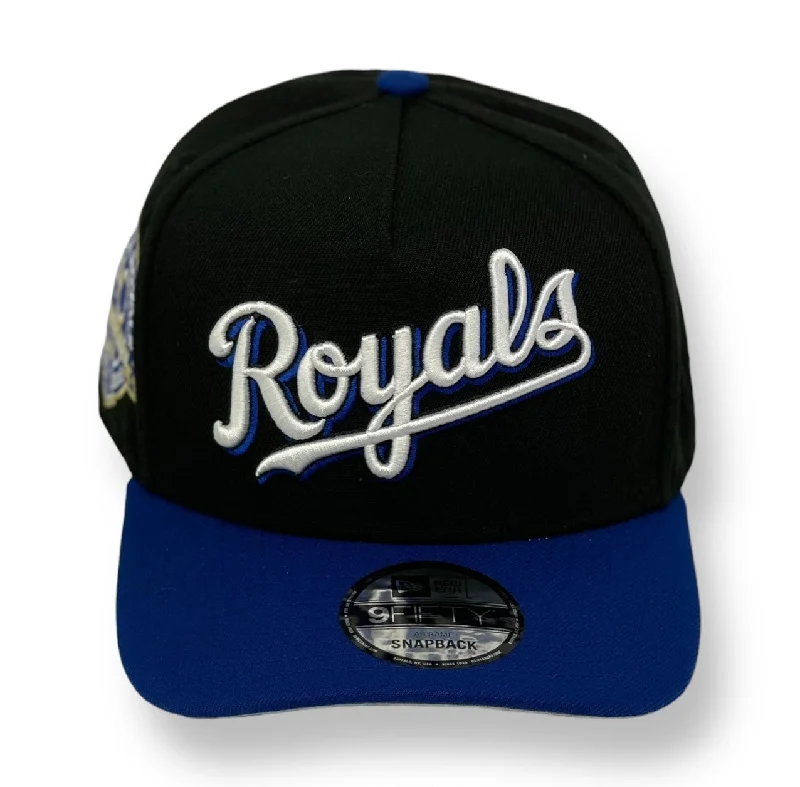 KANSAS CITY ROYALS (BLACK) (40TH ANN) "9FIFTY AFRAME" NEW ERA SNAPBACK