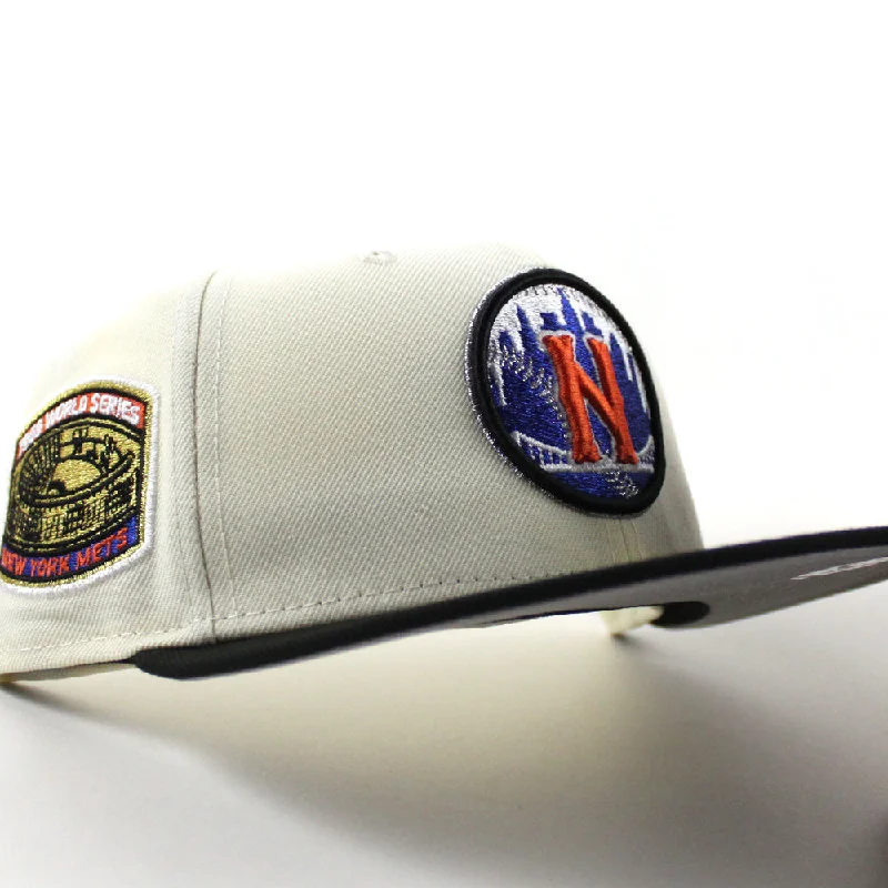 New York Mets 1969 World Series New Era 59Fifty Fitted Hat (Chrome White Black Green Under Brim)