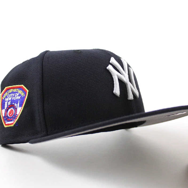 New York Yankees FDNY New York City Fire Department 9-11 New Era 59Fifty Fitted Hat (Navy Gray Under Brim)