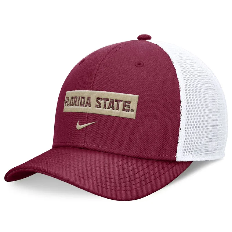 Nike Florida State Adjustable Structured Trucker Cap - Garnet/White