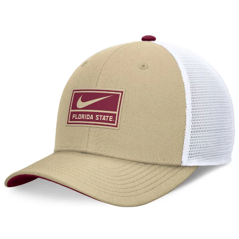 Nike Florida State Patch Structured Adjustable Trucker Cap - Vegas Gold/White