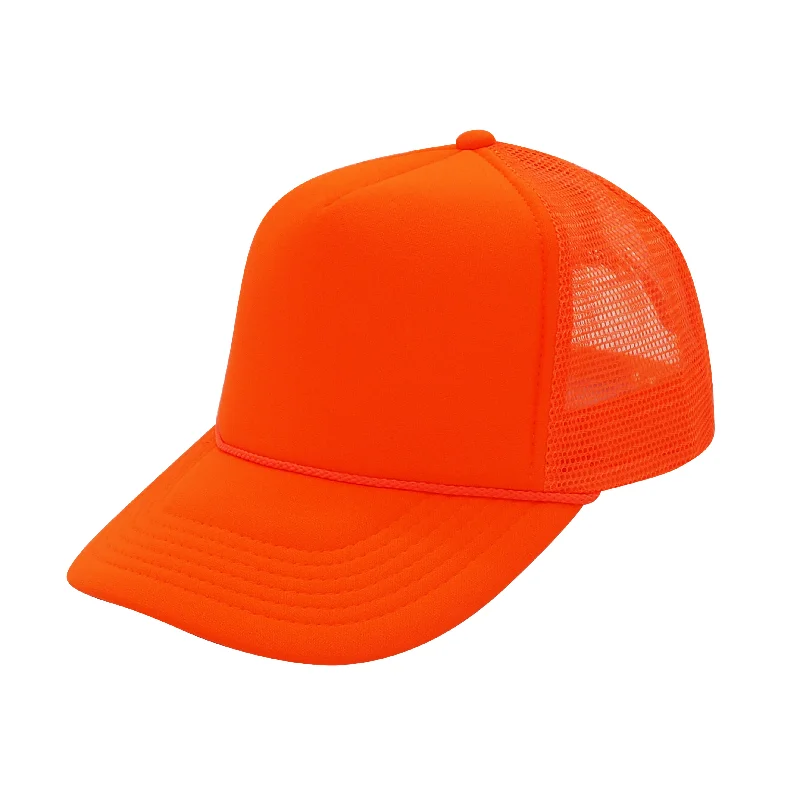 Nissun 5 Panel Neon Foam Trucker Hat, Mesh Cap - FDC