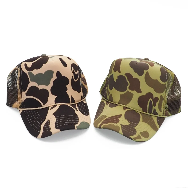 Nissun CSC - Foam Trucker Camo Hat, 5-Panel Camouflage Cap