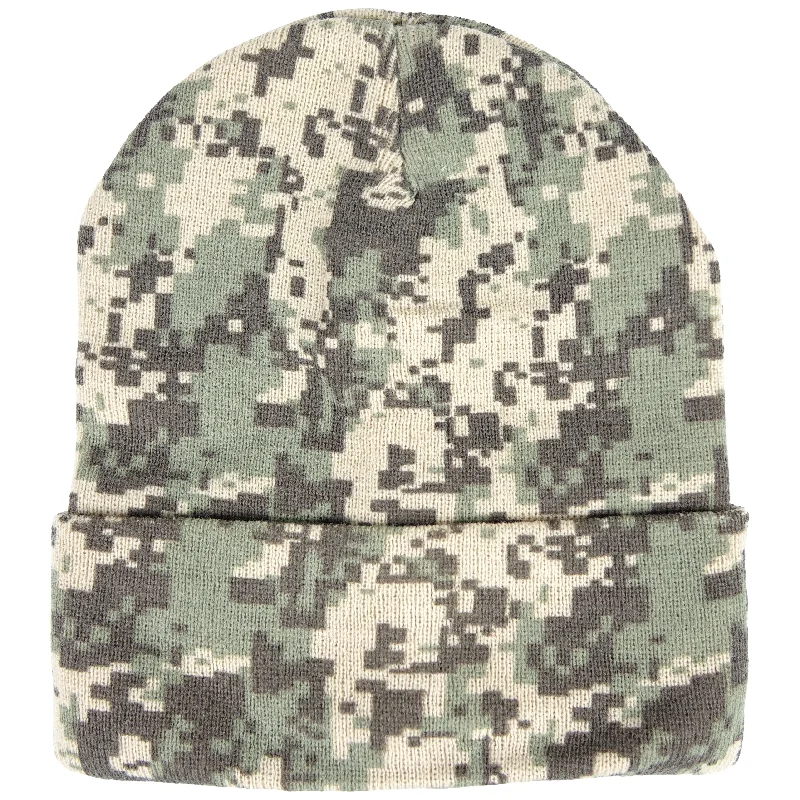 Nissun Digital Pixel Camo Knit Cap - KNIT.D