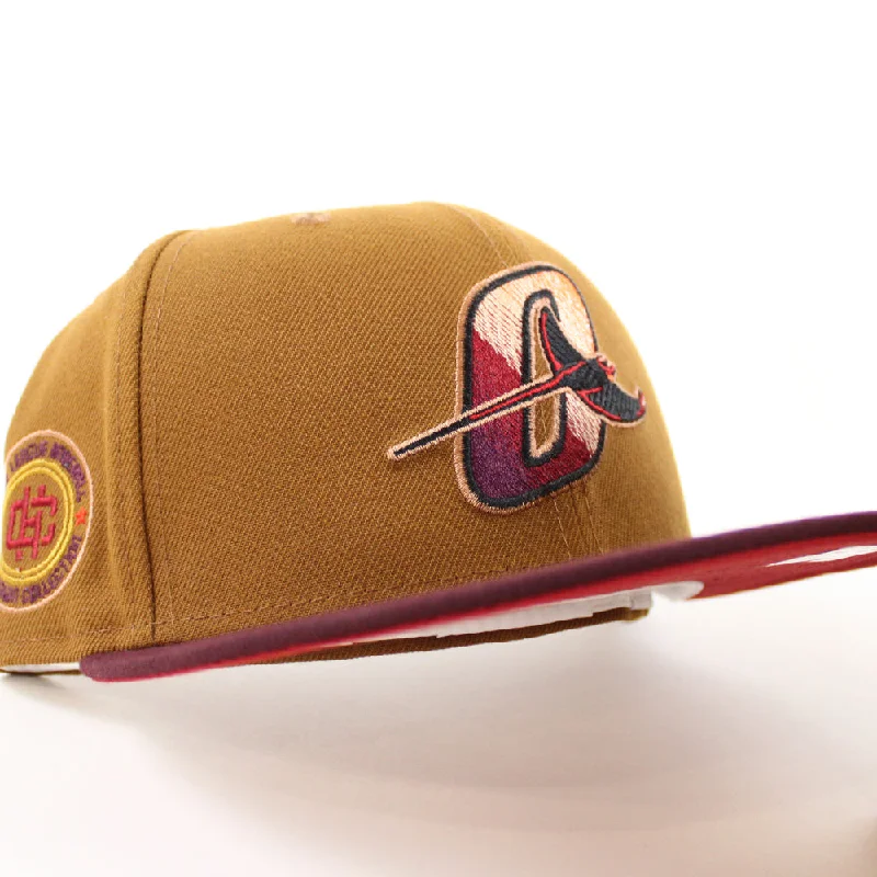 Orlando Rays HOMETOWN COLLECTION New Era 59Fifty Fitted Hat (TOASTED PEANUT MAROON PINOT RED UNDER Brim)