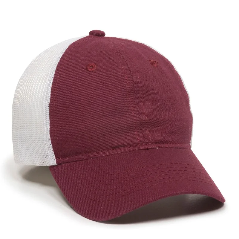 Burgundy/White