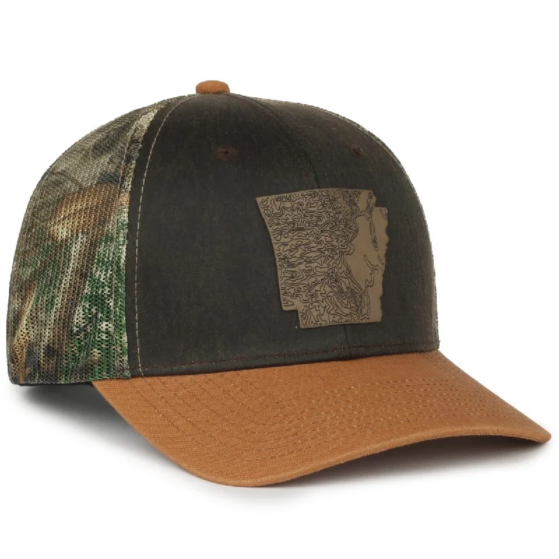 Outdoor Cap HPC-615M Rugged Trucker Cap with Camo Mesh Back