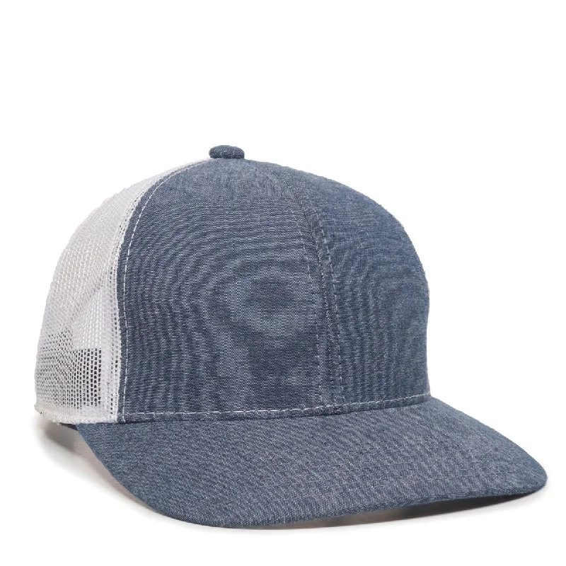 Heathered Navy/White