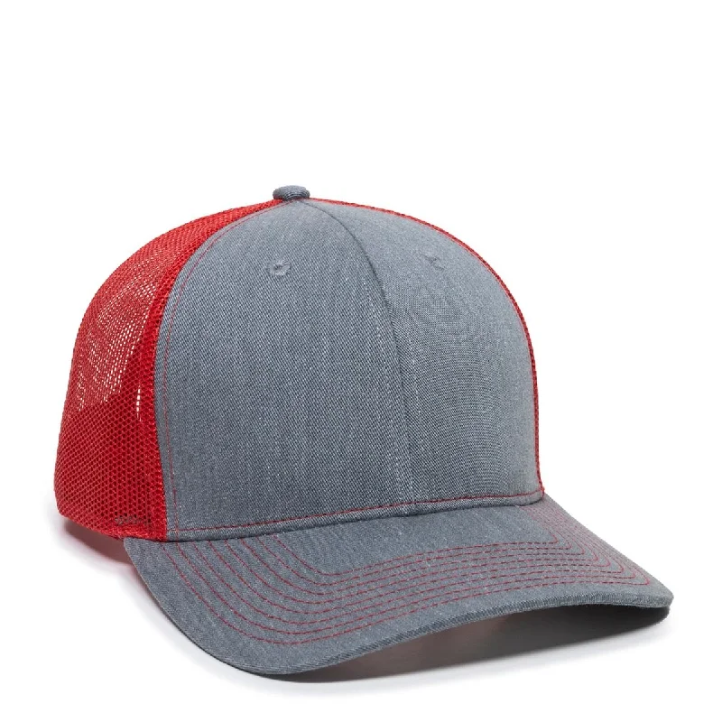 Heathered Grey/Red