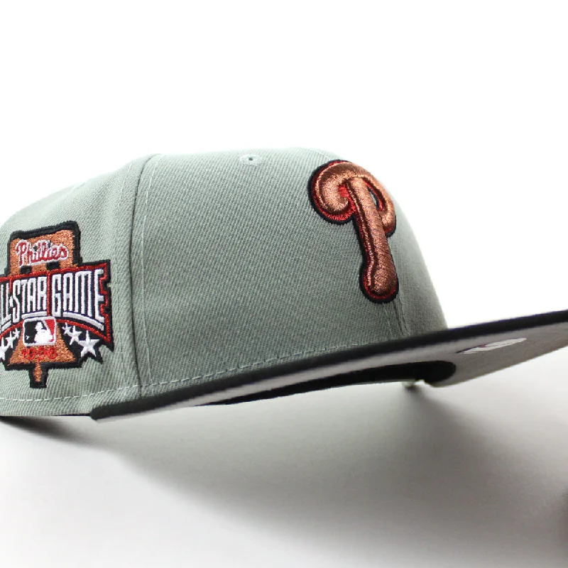 Philadelphia Phillies 1996 All Star Game 59Fifty New Era Fitted Hat (Everest Green Black and Gray Under Brim)