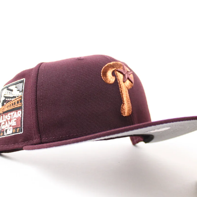 Philadelphia Phillies 1996 All Star Game 59Fifty New Era Fitted Hat (Maroon Gray Under Brim)