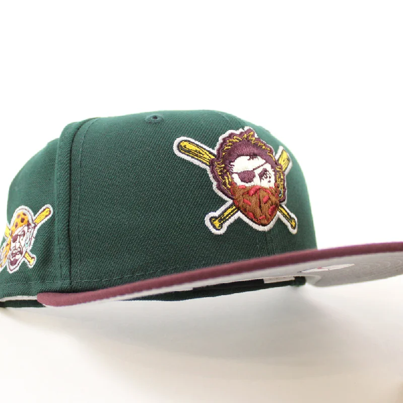 Pittsburgh Pirates Pirates Logo 59Fifty New Era Fitted Hat (Green Maroon Gray Under Brim)