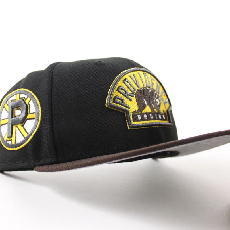 Providence Bruins Providence Patch New Era 59Fifty Fitted Hat (Black Walnut Gray Under Brim)