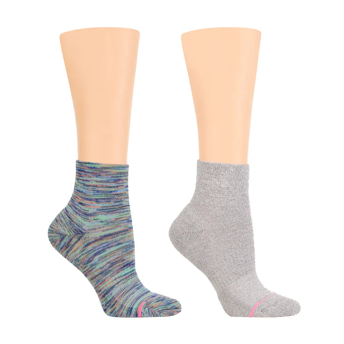 Quarter Compression Socks | Dr Motion Half-Cushion | Space Dye (2 Pack)