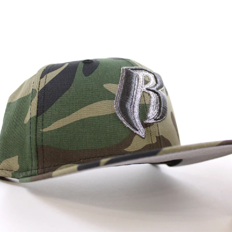 Ruff Ryders New Era 59Fifty Fitted Hat (WoodLand Camo Gray Under Brim)