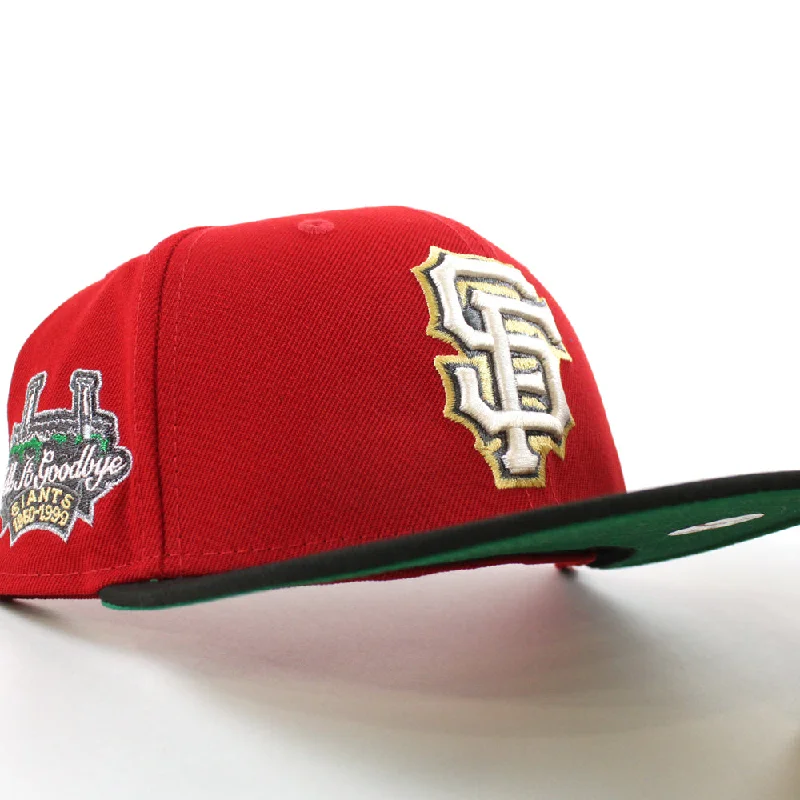 San Francisco Giants Tell It Good Bye New Era 59Fifty Fitted Hat (Scarlet Black Green Under Brim)