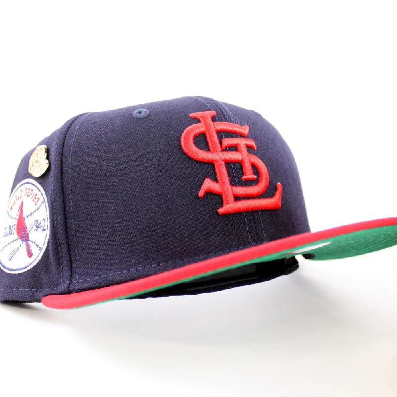 St. Louis Cardinals 1942 World Series New Era 59Fifty Fitted Hat (59FIFTY DAY - Team color Green Under Brim)