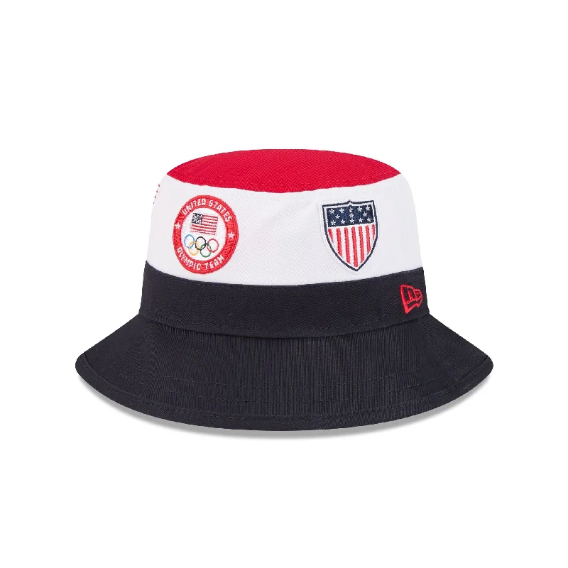 Team USA Olympics Color Block Bucket Hat